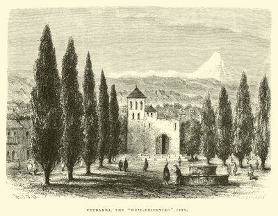 Urubamba, de welverdiende stad door Edouard Riou